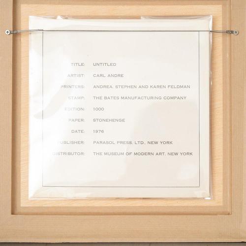 Contemporary Carl Andre, Untitled, Rubber Stamp Portfolio, 1976, Print For Sale - Image 3 of 11