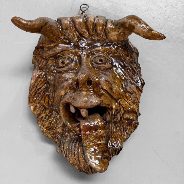 Contemporary Apotropaic Ceramic Mask by Rocco Condurso, Italy, 2010s For Sale - Image 3 of 9