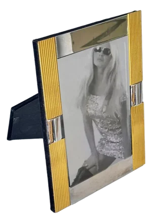 French Gilded Aluminum and Metal Picture Frame, 1970s
