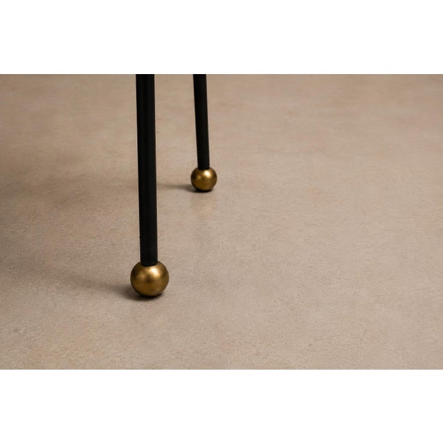 Attributed to Carlo Hauner Rosewood, Glass and Steel Side Table, Brazilian Modern, 1950s For Sale - Image 14 of 18