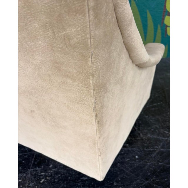 Beige Mid Century Swivel Club Chair in the Style of Milo Baughman For Sale - Image 8 of 14