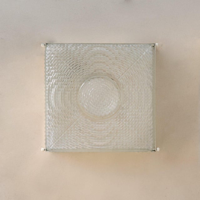 Mid 20th Century French Holophane Glass Flush Mount, 1950s - 2 Available For Sale - Image 5 of 7