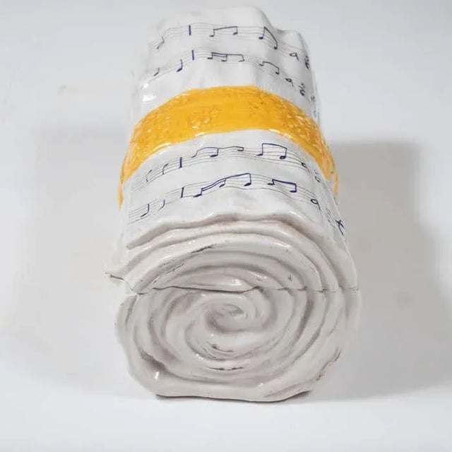 Ceramic 1970s Ceramic Sheet Music Form Decorative Box For Sale - Image 7 of 10