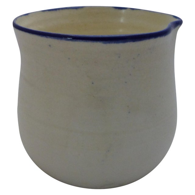 MidCentury Blue and White Studio Pottery Beaker Chairish
