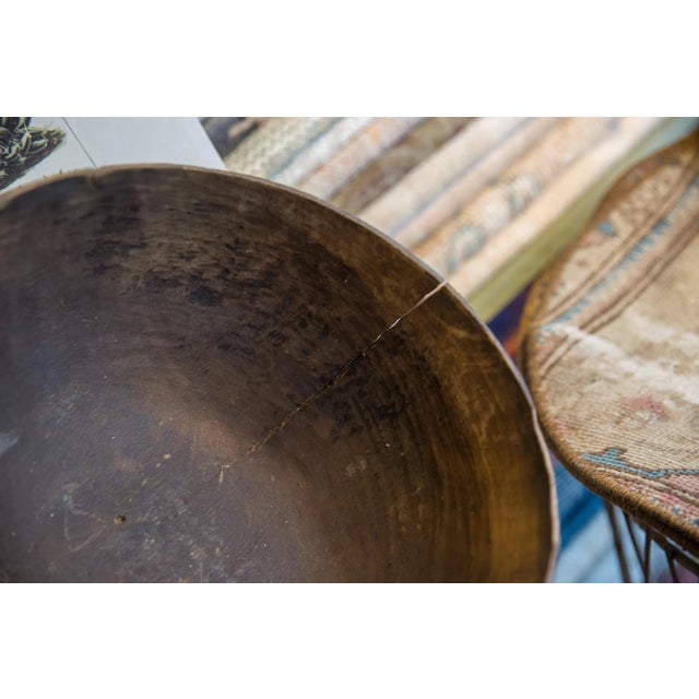 1950s Vintage Wooden African Bowl For Sale - Image 5 of 7
