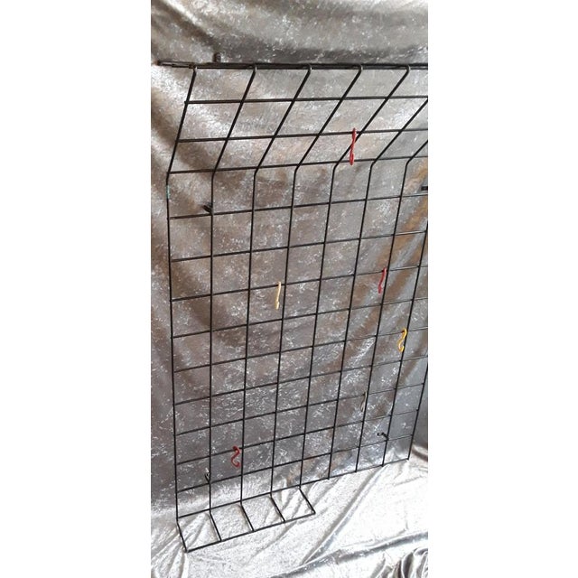 Mid-Century Modern Mid-Century Wardrobe with Black Wire Frame and Cloakroom Hooks by Karl Fichtel for Erlau, 1950s For Sale - Image 3 of 6