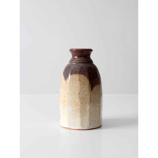 Late 20th Century Vintage Handmade Studio Pottery Vase For Sale - Image 5 of 12