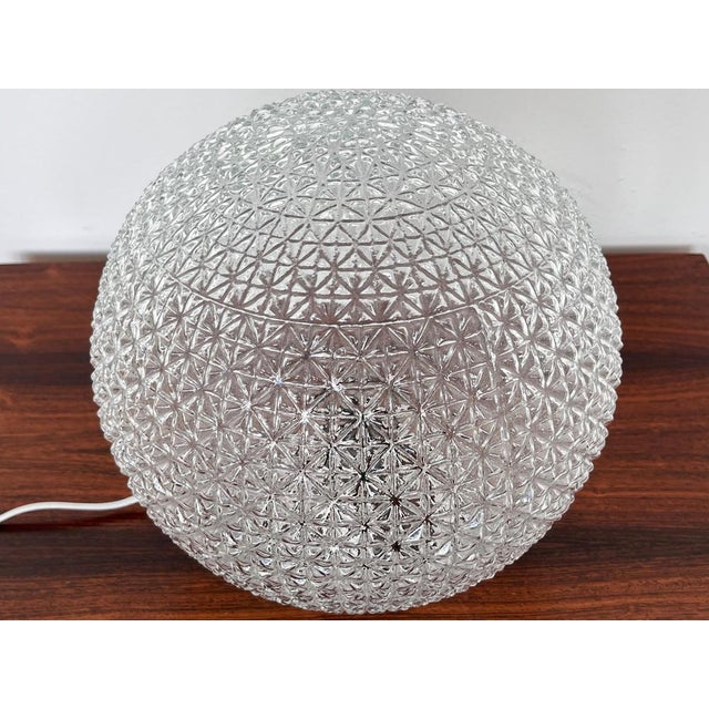 Mid-Century Glass Table Lamp, Czechoslovakia, 1980s For Sale - Image 4 of 8