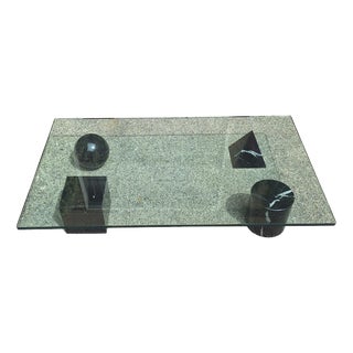 Metafora Coffee Table in Black Marquinia Marble by Massimo and Lella Vignelli for Casigliani, 1980s For Sale
