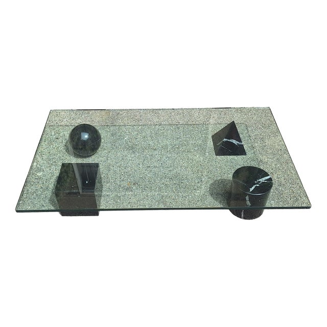 Metafora Coffee Table in Black Marquinia Marble by Massimo and Lella Vignelli for Casigliani, 1980s For Sale