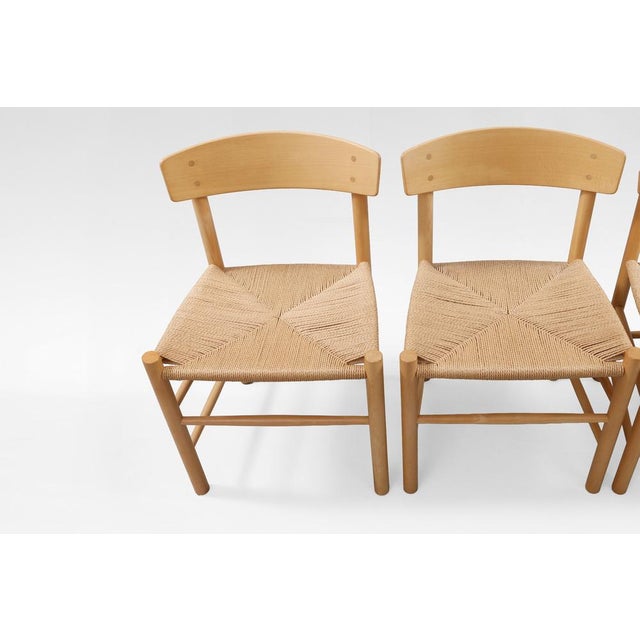 J39 Dining Chairs by Børge Mogensen for FDB Møbler, Denmark, 1950s, Set of 4 For Sale - Image 6 of 8