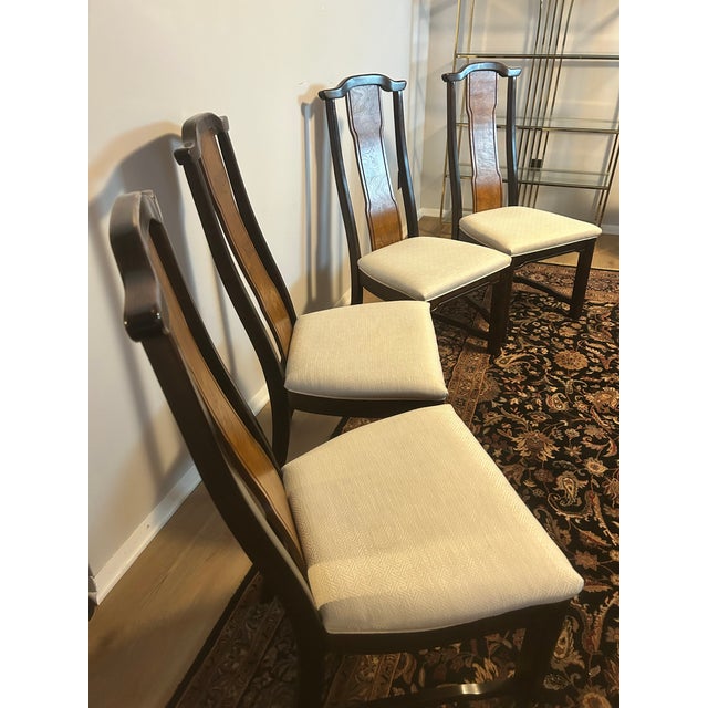 1970s Broyhill Chinoiserie Ming Vintage Dining Chairs – Matching Set of 6 For Sale - Image 12 of 16