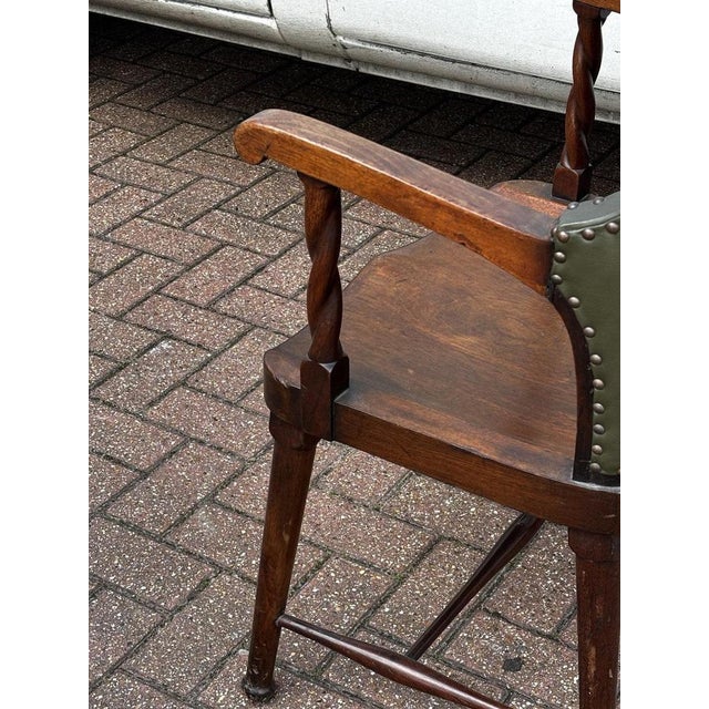 Victorian Mahogany Porters Hall Chair For Sale - Image 5 of 10