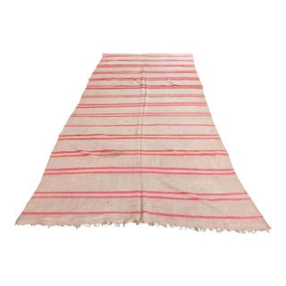 Moroccan Vintage Organic Hand-Woven Textile, circa 1960 For Sale