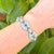 1930s Art Deco Green and Clear Paste Flower Bracelet, 1930s For Sale - Image 5 of 10