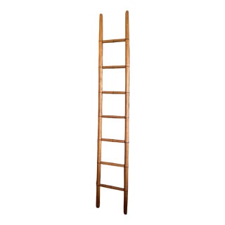 French Library Ladder in Faux Bamboo, 1890s For Sale