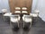Wood Restoration Hardware Arno Fabric Dining Chairs Complete Set of 6 | 4 Side Chairs & 2 Armchairs For Sale - Image 7 of 18