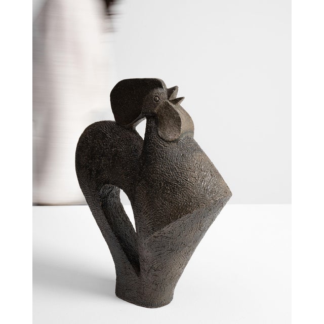 This mid 20th century Brutalist sculpture from France is finished in chocolate, worked in terracotta. Its design carries...