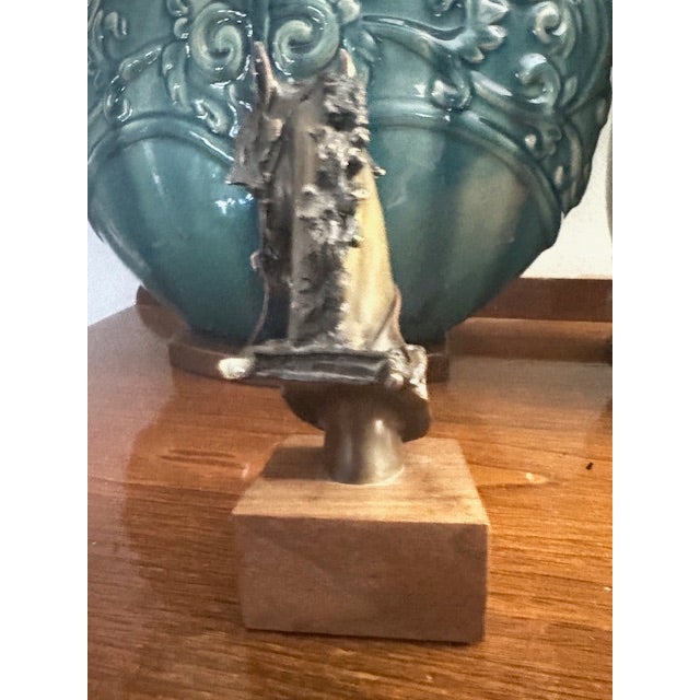 1980s Robert Larum Bronze " Blakken Head" For Sale - Image 4 of 5