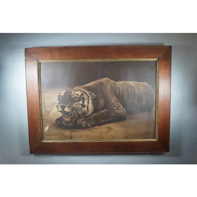 19th Century Black and White Lithograph of a Tiger For Sale In Los Angeles - Image 6 of 6