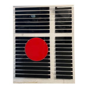 Vintage Modern Pop Geometric Wall Art Signed on Acrylic Glass