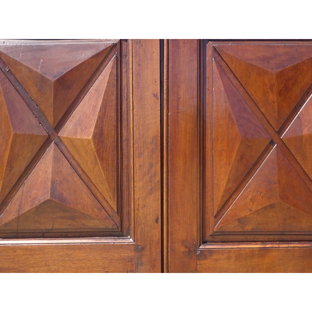 Louis XIII Style Walnut Wardrobe with Diamond Points For Sale - Image 4 of 18