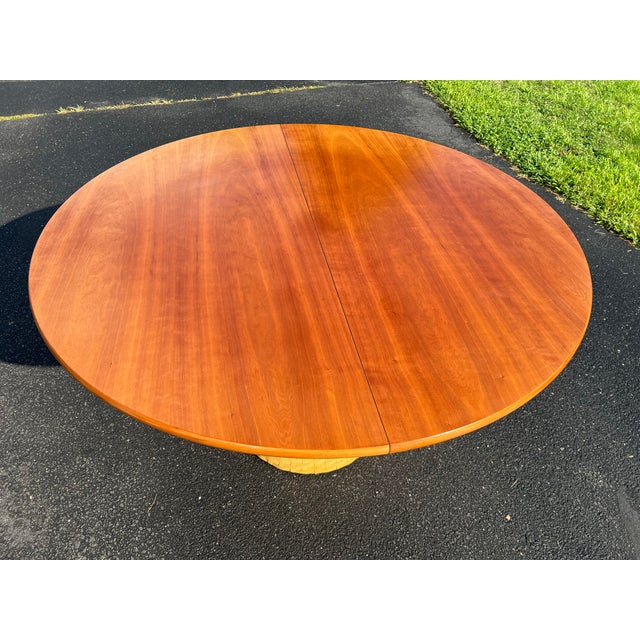 1980s Vintage Italian Modern Dining Table on Rattan Base With Leaf by Pierantonio Bonacina For Sale In Boston - Image 6 of 12