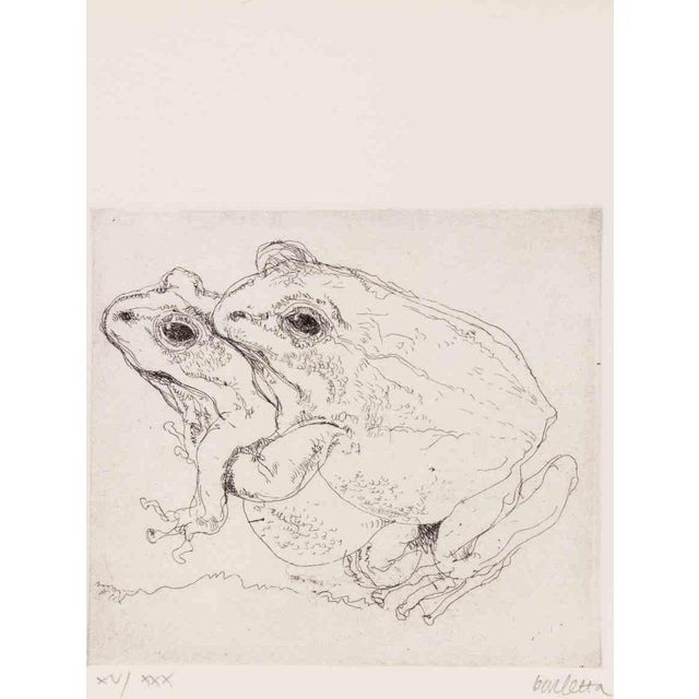 Sergio Barletta, Frogs, Etching, 1970s For Sale