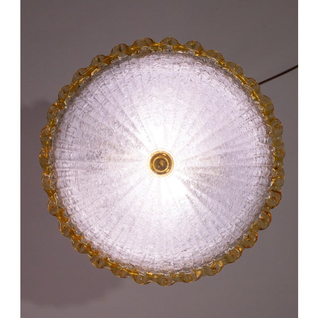 Italian Orange Murano Glass Ceiling Fixture, Murano, 1970 For Sale - Image 11 of 12