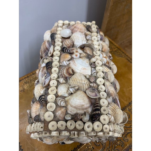Vintage Handmade Sea Shell Encrusted Collectors Box