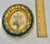 Mid‑20th Century European Ornate Rococo‑Style Ceramic Oval Frame — Painted Gold & Blue With Floral Botanical Silk‑Screen Print For Sale - Image 10 of 12