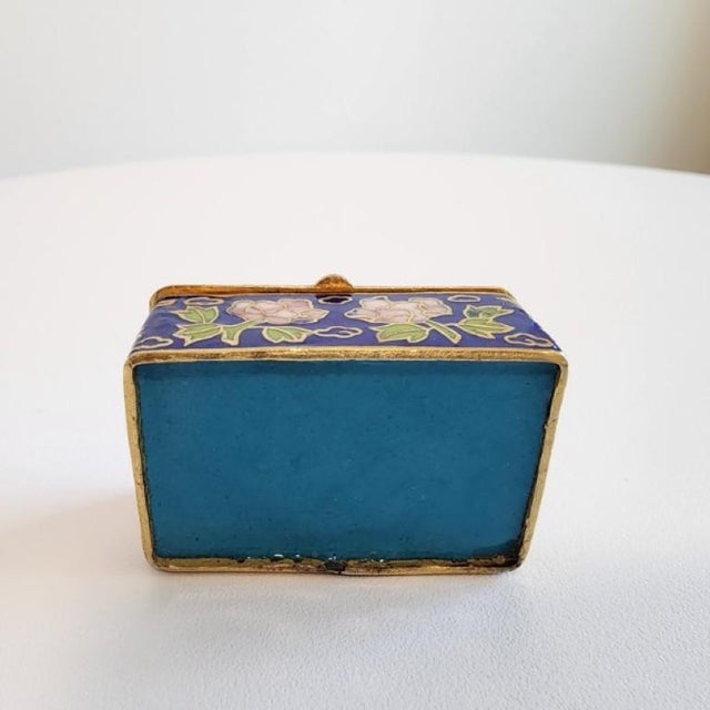 Mid-20th Century Japanese Ginbari Cloisonné Enamel "Papilio" Box For Sale - Image 13 of 17