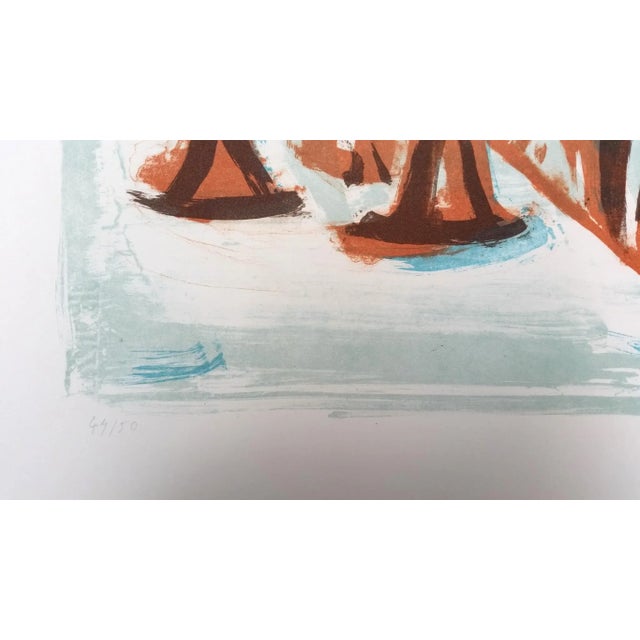 Contemporary Passersby on the Port 1965 For Sale - Image 3 of 5