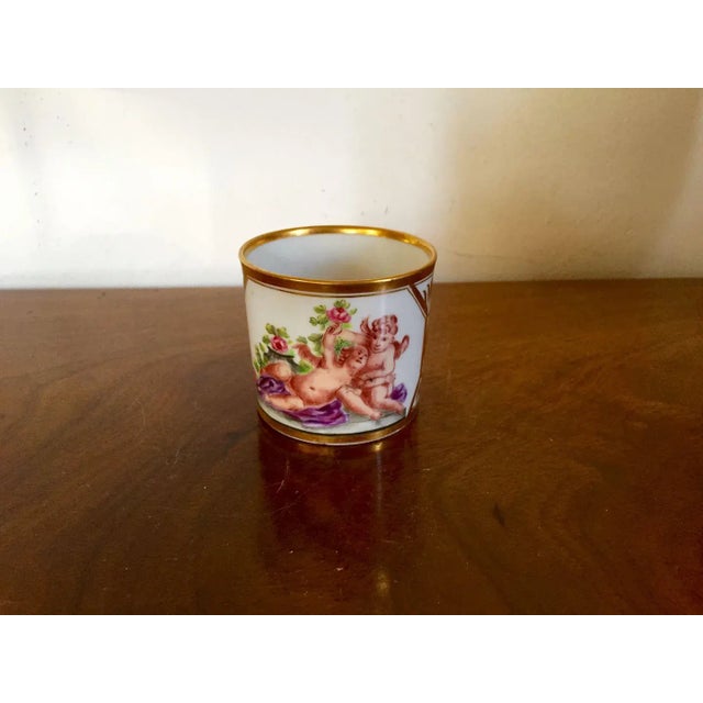 White 1800-1810 French Empire Porcelain Coffee Cup For Sale - Image 8 of 11