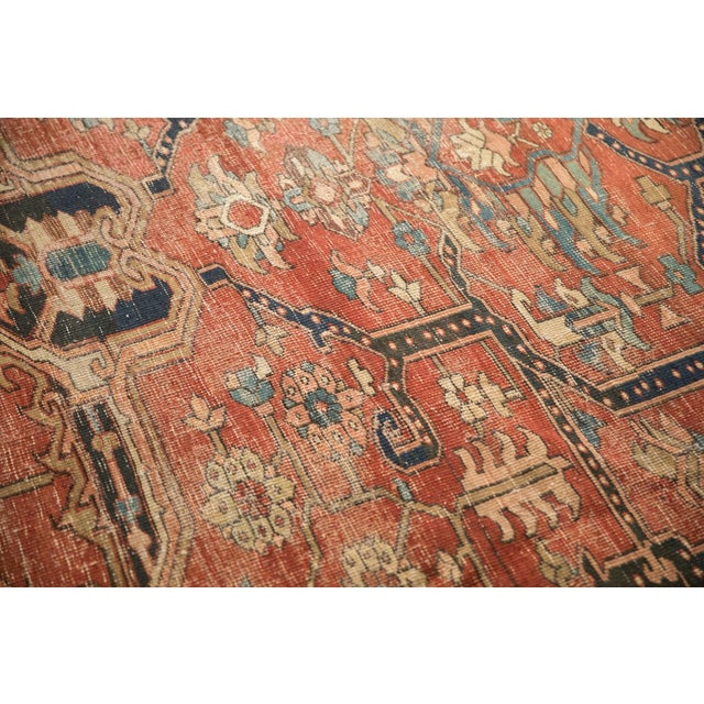 Antique Heriz Carpet - 12' x 14'8" For Sale In New York - Image 6 of 12