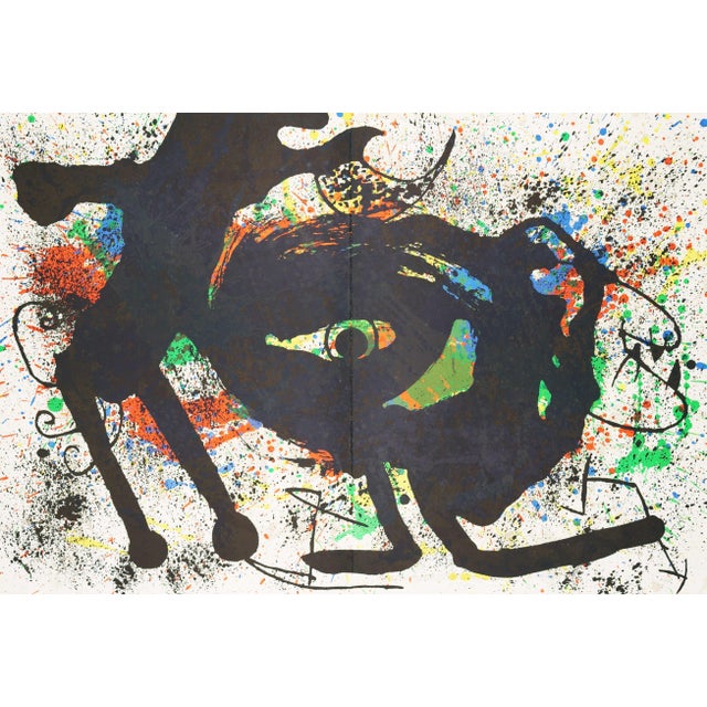 1970s Joan Miro, Composition for Behind the Mirror No. 203 II, 1973, Color Lithograph For Sale - Image 5 of 5