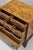 Brown Vintage Italian Olive Wood Veneer Campaign Chest of Drawers Cabinet Side Table For Sale - Image 8 of 18