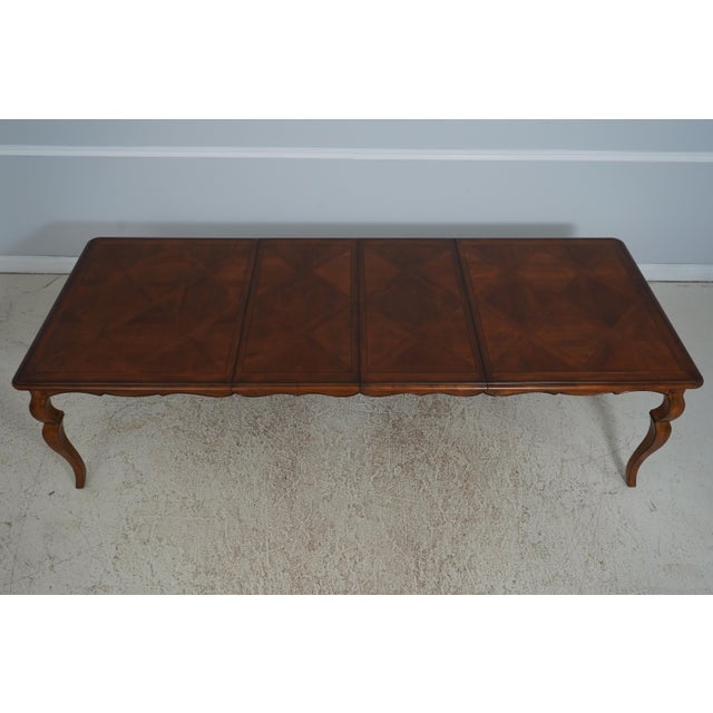 Drexel Heritage French Provincial Parquetry Inlaid Dining Table For Sale - Image 13 of 18