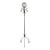 Wrought Iron Coat & Hat Rack Distinctive Spiral Globe Top Tripod Base Brutalist For Sale