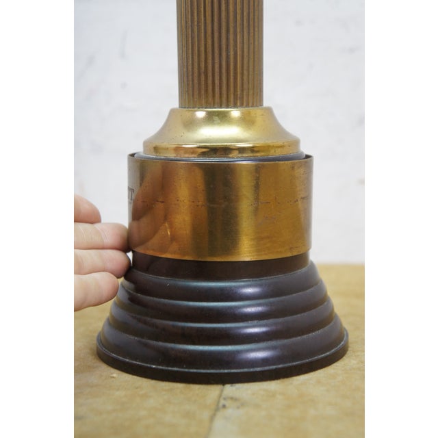 Gold Large Mid Century Dodge Inc. No. 3 Single-Column Tennis Singles Trophy 18" For Sale - Image 8 of 13