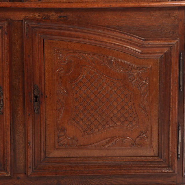 Wood Three Piece French Oak Cabinet, 19th Century For Sale - Image 7 of 8