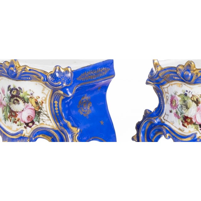 Porcelain Bases from Vieux Paris, 19th Century, Set of 2 For Sale - Image 4 of 8