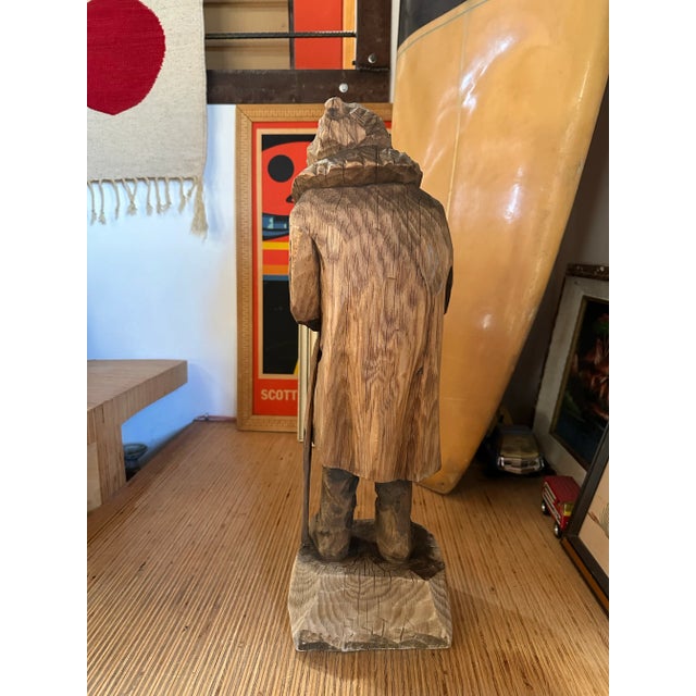1970s Hand Carved Wooden Vagabond Drifter Pacific Northwest Figure Beach Pier Sailor For Sale - Image 4 of 7