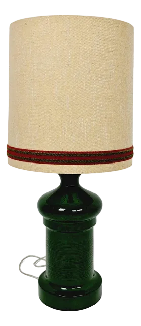 Large German Table Lamp with Ceramic Base, 1960s