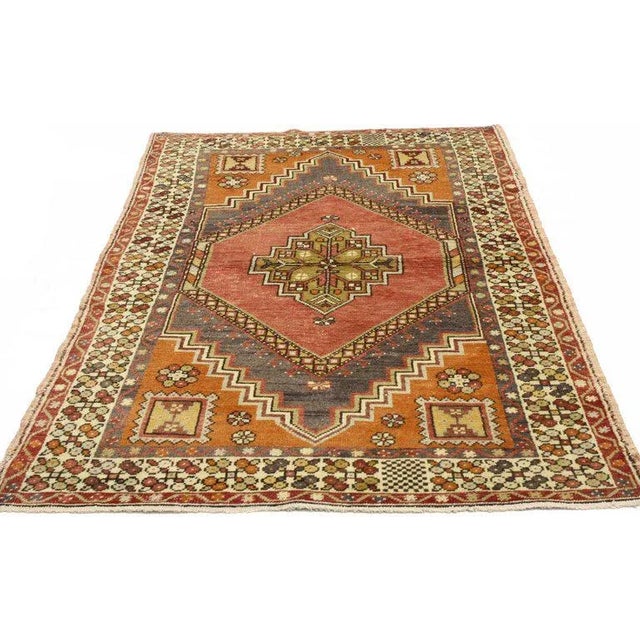 20th Century Turkish Oushak Accent Rug - 3′9″ × 6′6″ For Sale - Image 4 of 5