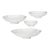 Lucky Coins White Metal Wall Bowls, Set of 4 For Sale