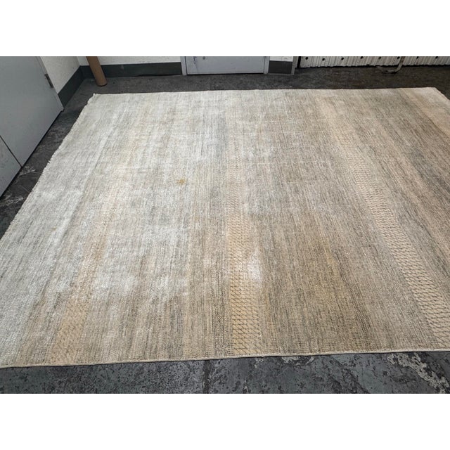 8ft 12in × 12ft 1in Stark Bendi Collection Jacquard Rug For Sale - Image 10 of 12