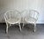 Mid-Century Modern Midcentury Ivory Metal Bamboo Patio Chairs For Sale - Image 3 of 5