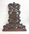 This large antique 19th century carved wood architectural salvage pediment sculpture is a stunning piece of history....