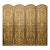 Vintage Four-Panel Screen with Gilt Renaissance-Style Scroll and Urn Motifs For Sale
